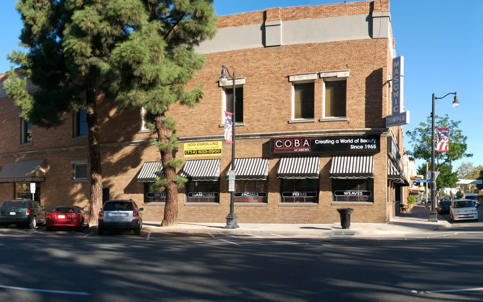 Historic Old Towne Orange district with vintage architecture and plaza