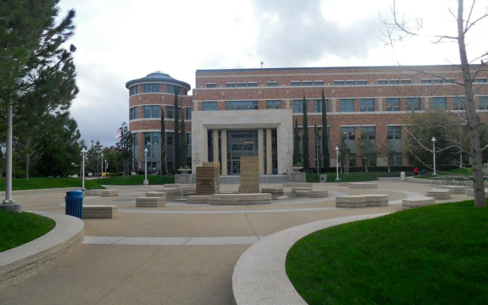 Chapman University media building on campus in Orange